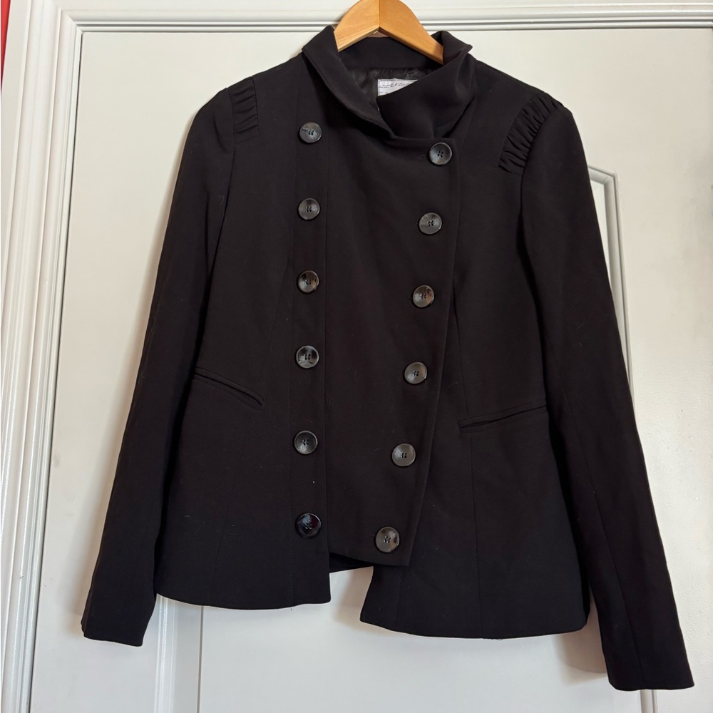 KENSIE Elegant Black Double-Breasted Women's Jacket. Small.